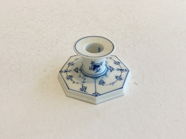 Musselmalet / Blue Fluted: Kerzenleuchter, flach