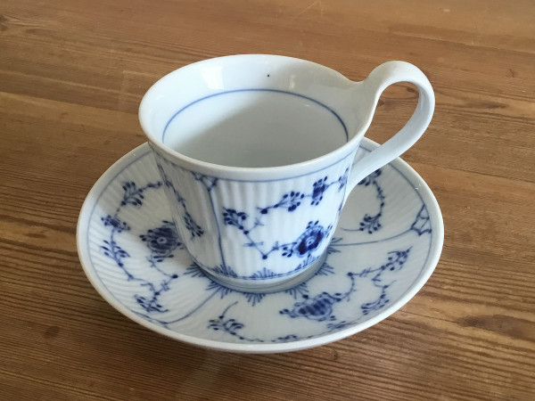 Musselmalet / Blue Fluted: Morgentasse, medium