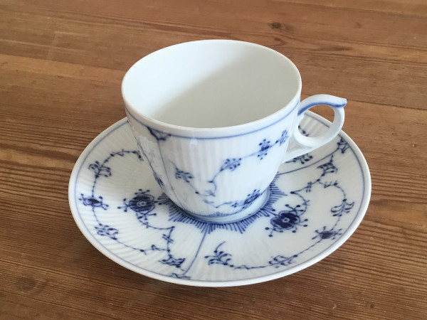 Musselmalet / Blue Fluted: Kaffeetasse, groß