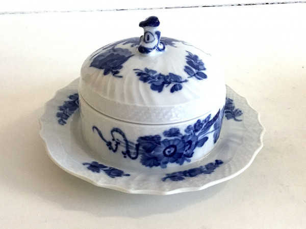Blaue Blume geschweift: Butterdose