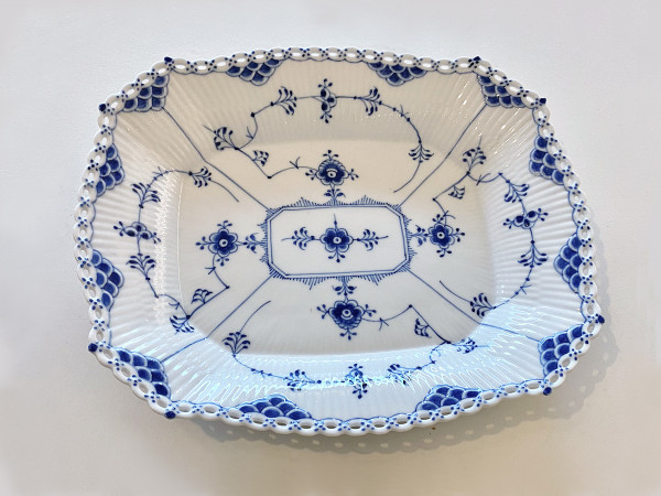 Vollspitze / Full Lace: Flache Schale, 6-eckig