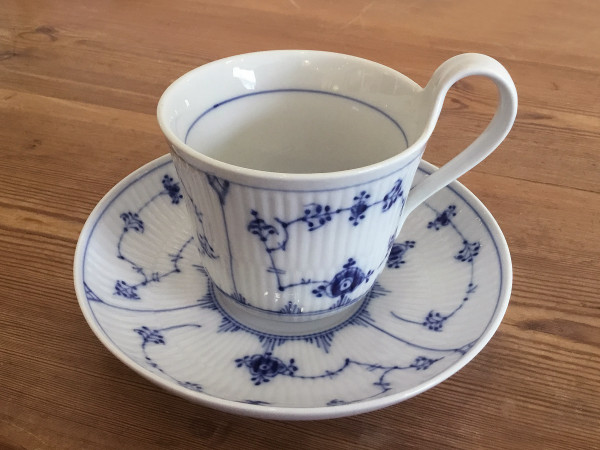 Musselmalet / Blue Fluted: Morgentasse, groß