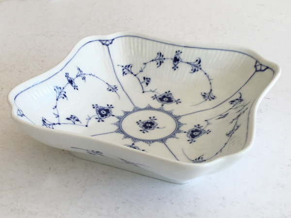 Musselmalet / Blue Fluted: Eckige Schüssel
