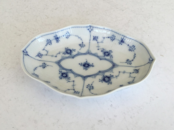 Musselmalet / Blue Fluted: Schale, oval gekantet