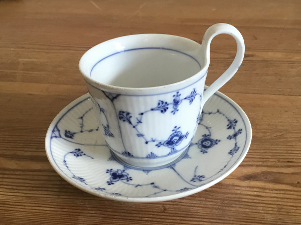 Musselmalet / Blue Fluted: Morgentasse, klein