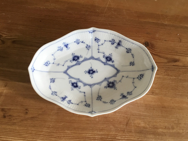 Musselmalet / Blue Fluted: Schale, oval gekantet