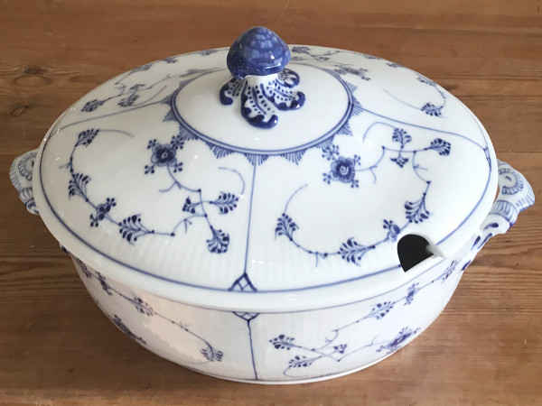 Musselmalet / Blue Fluted: Ovale Suppenterrine, groß
