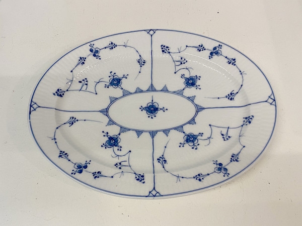 Musselmalet / Blue Fluted: Servierplatte, flach / Fischteller