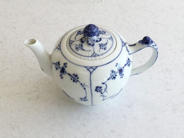 Musselmalet / Blue Fluted: Teekanne, klein