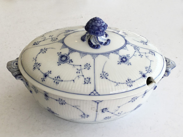 Musselmalet / Blue Fluted: Ovale Suppenterrine, groß