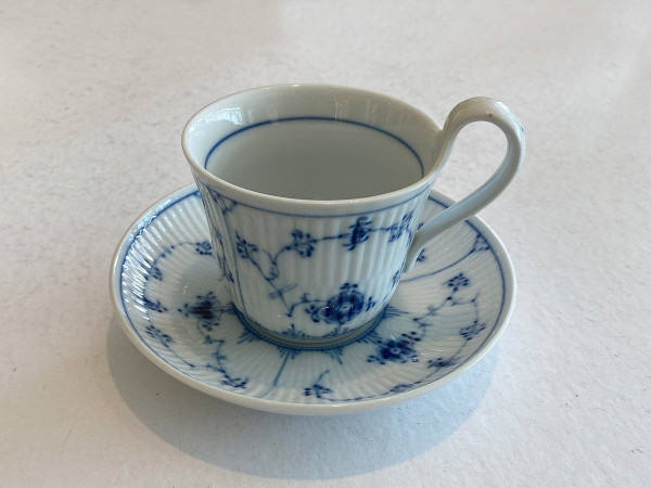 Musselmalet / Blue Fluted: Morgentasse, medium
