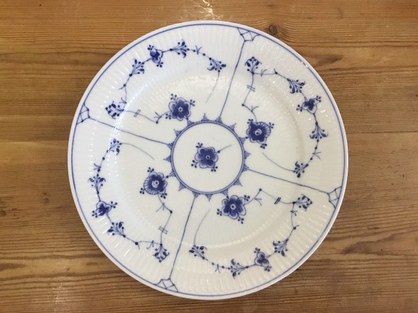 Musselmalet / Blue Fluted: Menüteller, extra flach